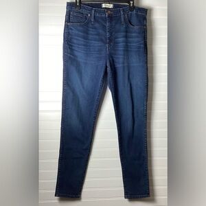 Madewell Jeans Womens 32 Skinny High Rise 10" Stretch Denim Pants Dark Designer
